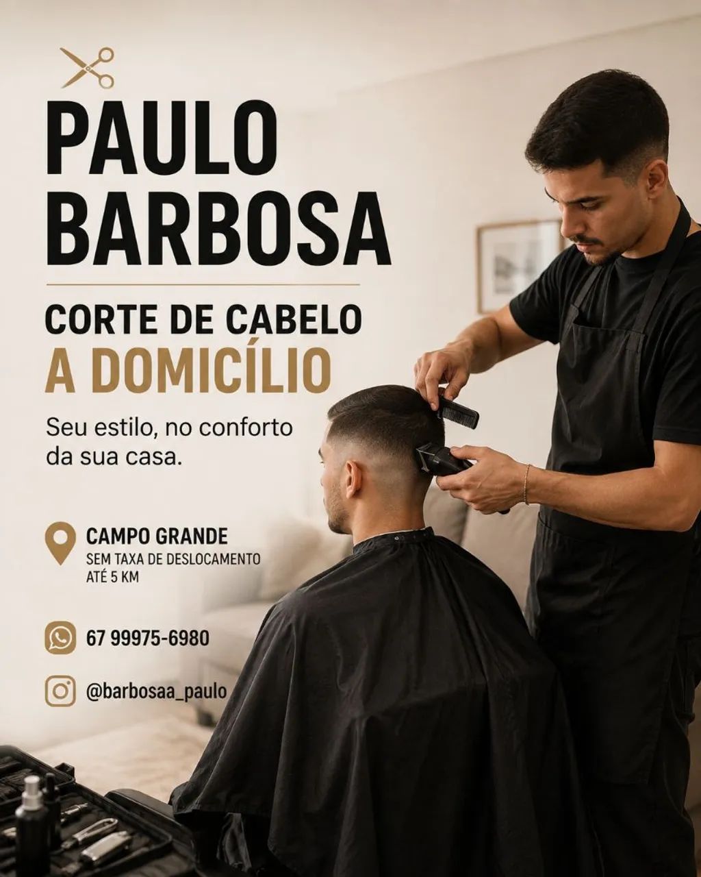 Corte de cabelo a domicílio 