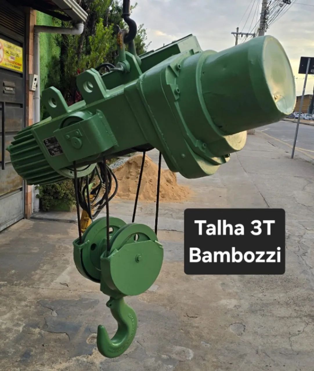 Talha eletrica 3 ton Bombozzi - no estado