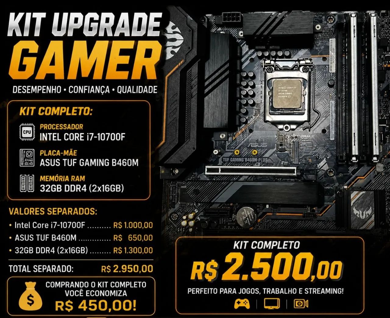 Kit de processador, placa mãe e memórias  - Foto 2
