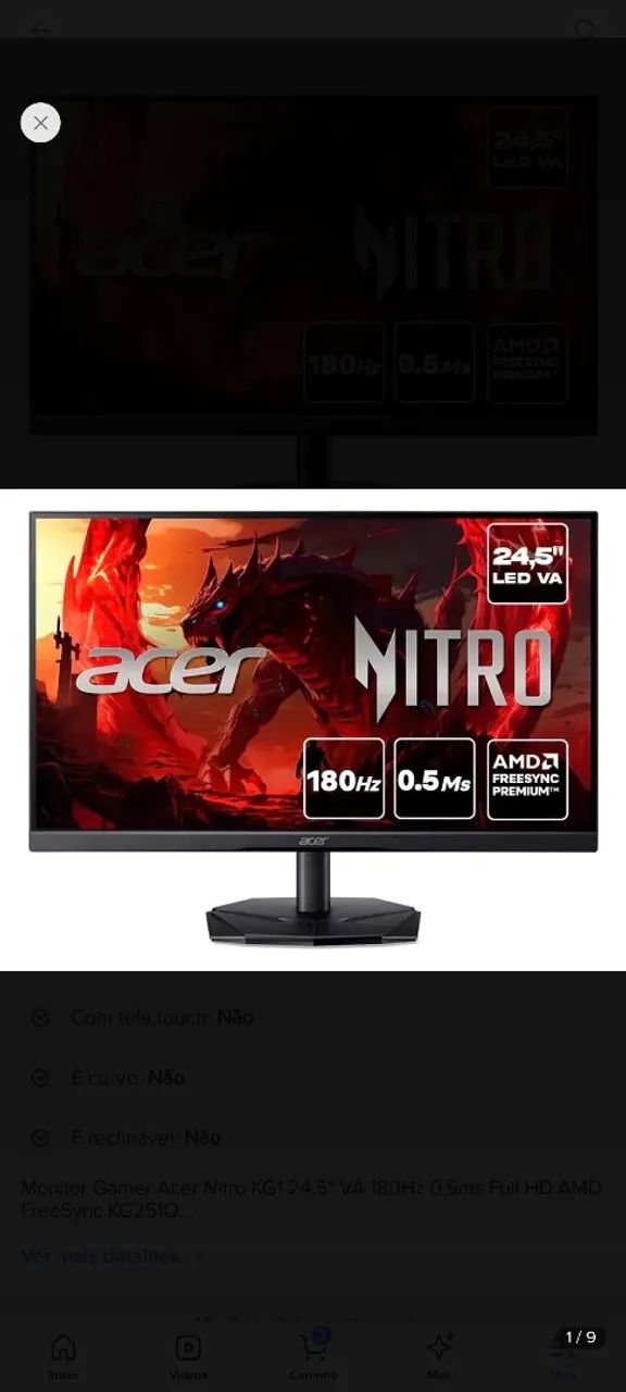 Monitor com defeito para a retirada de peças  - Foto 2