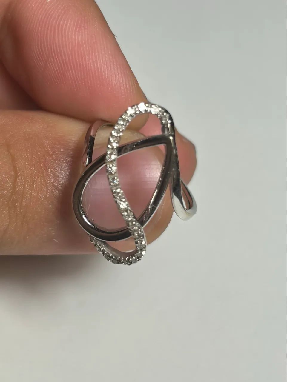 Anel Vivara Ouro Branco com Brilhantes  - Foto 2