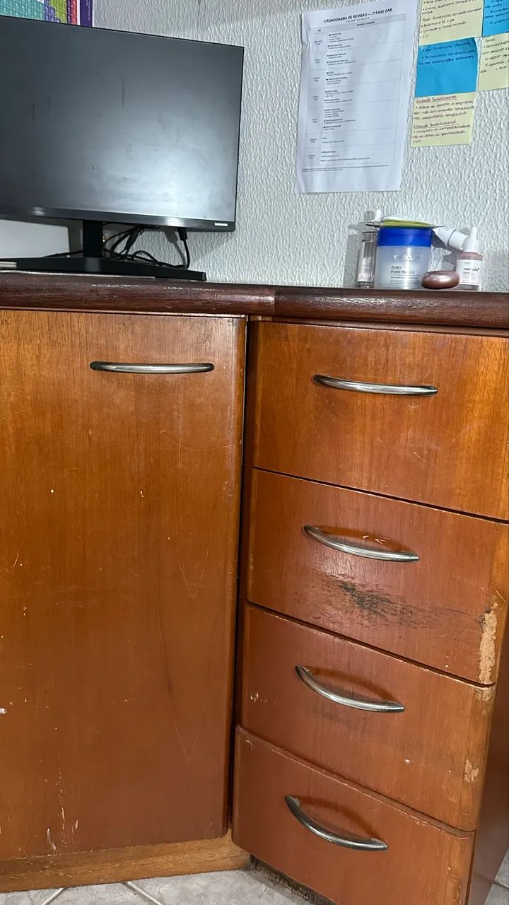 Escrivaninha de canto + 2 prateleiras suspensas - Foto 5