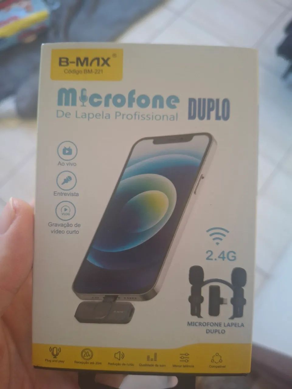 Microfone lapela b max