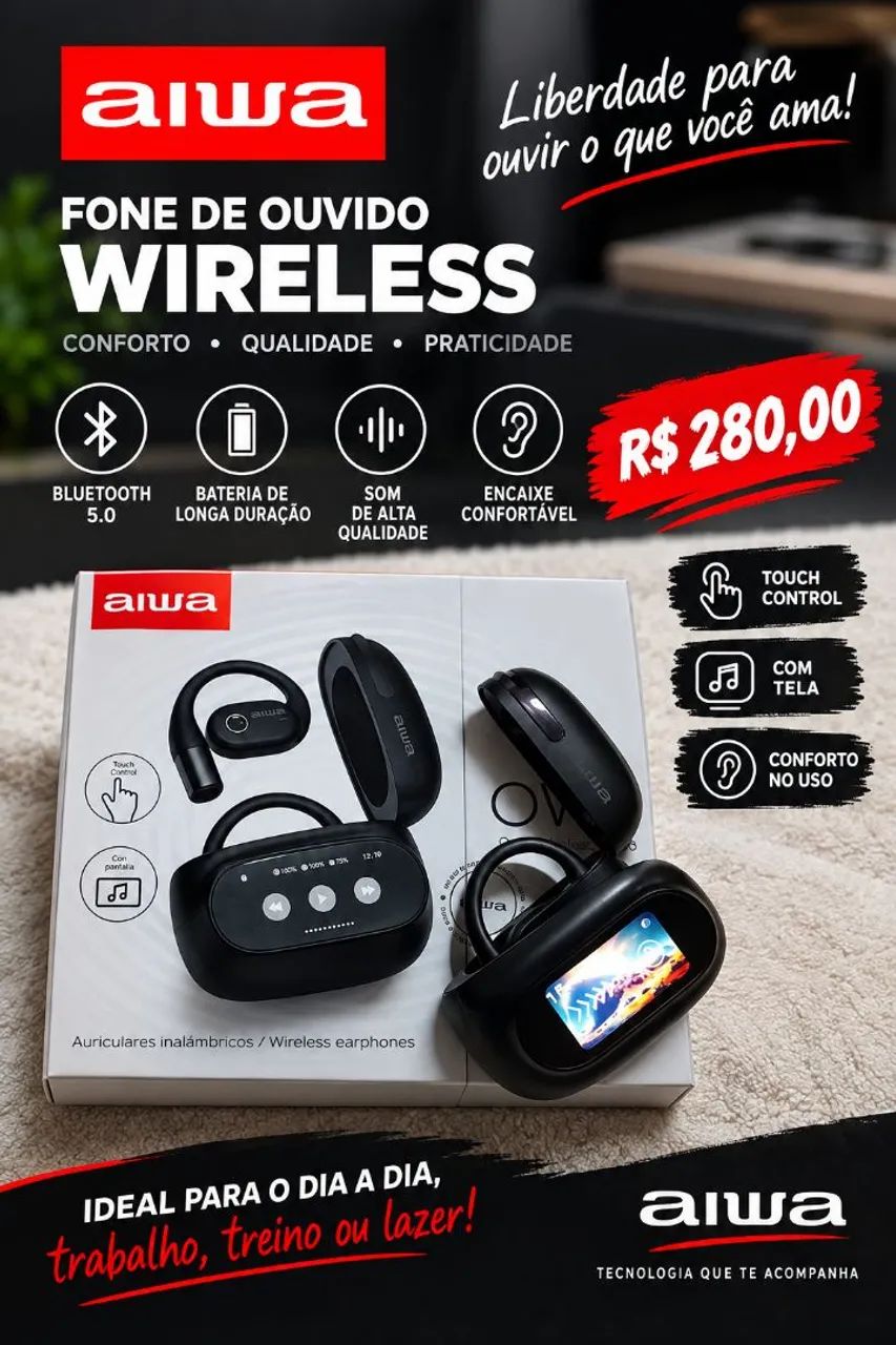 Fone de ouvido Aiwa 