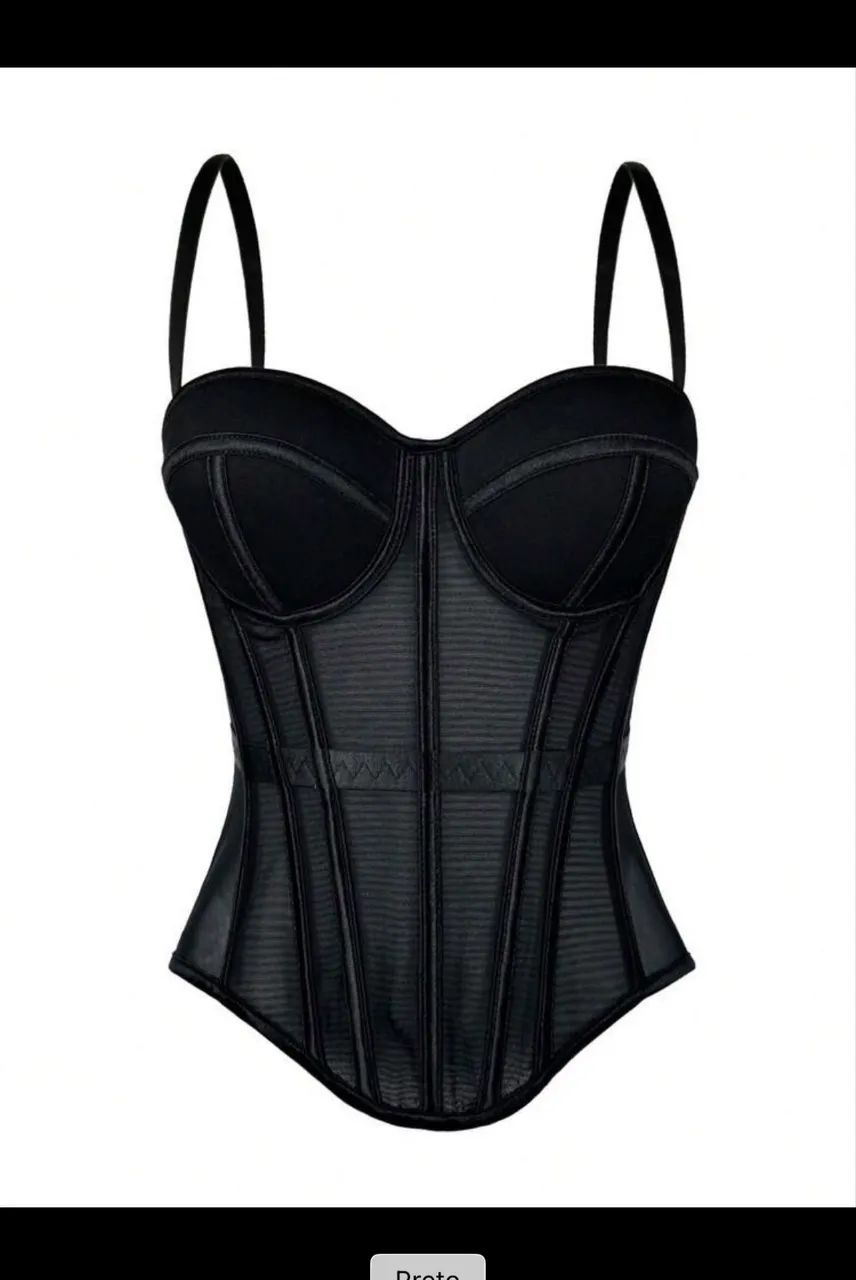 CORSET ESPARTILHO - PRETO