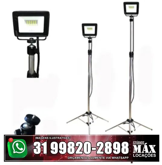 Locação e aluguel de refletores led com tripé para iluminação em geral - Foto 4