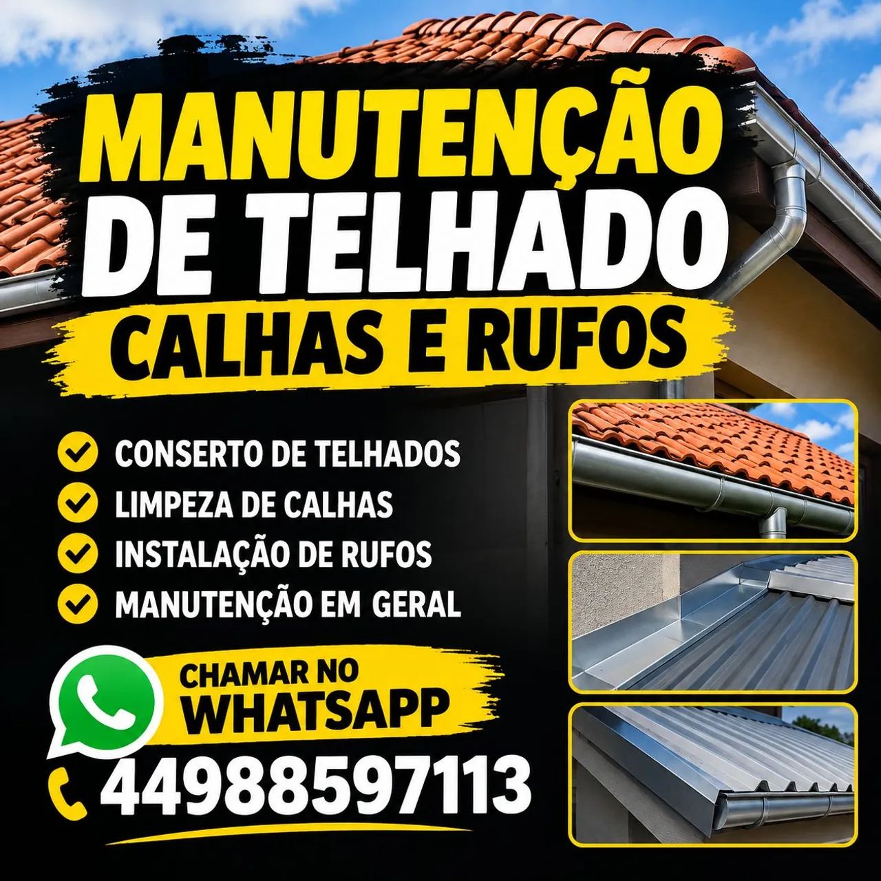 Faço manutenção em telhado 