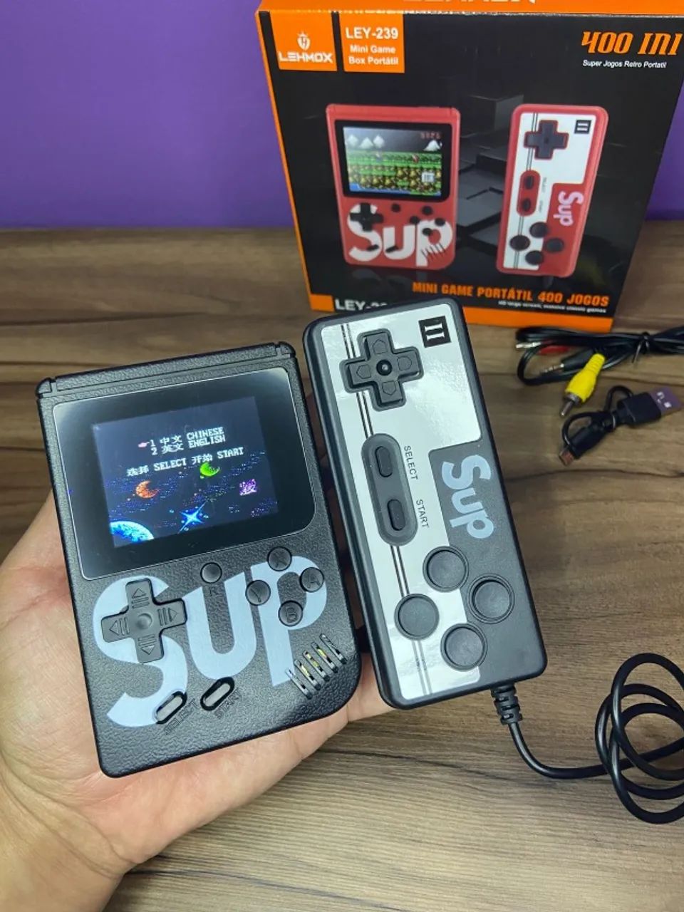 GAME SUP COM CONTROLE 400 JOGOS - Foto 4