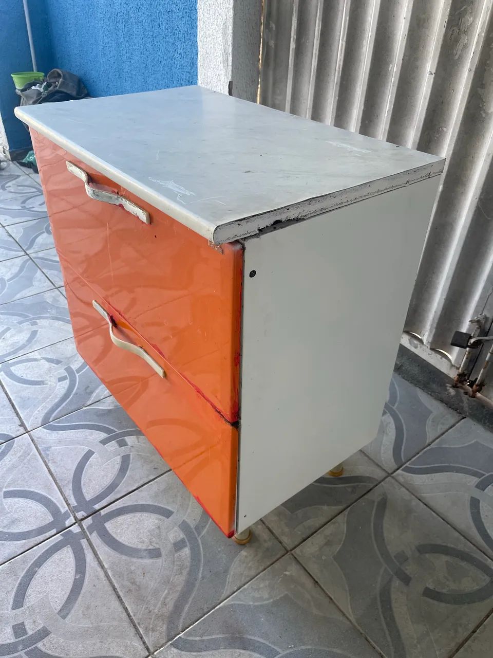 Balcão de aço usado 2 gavetão 200$ - Foto 3