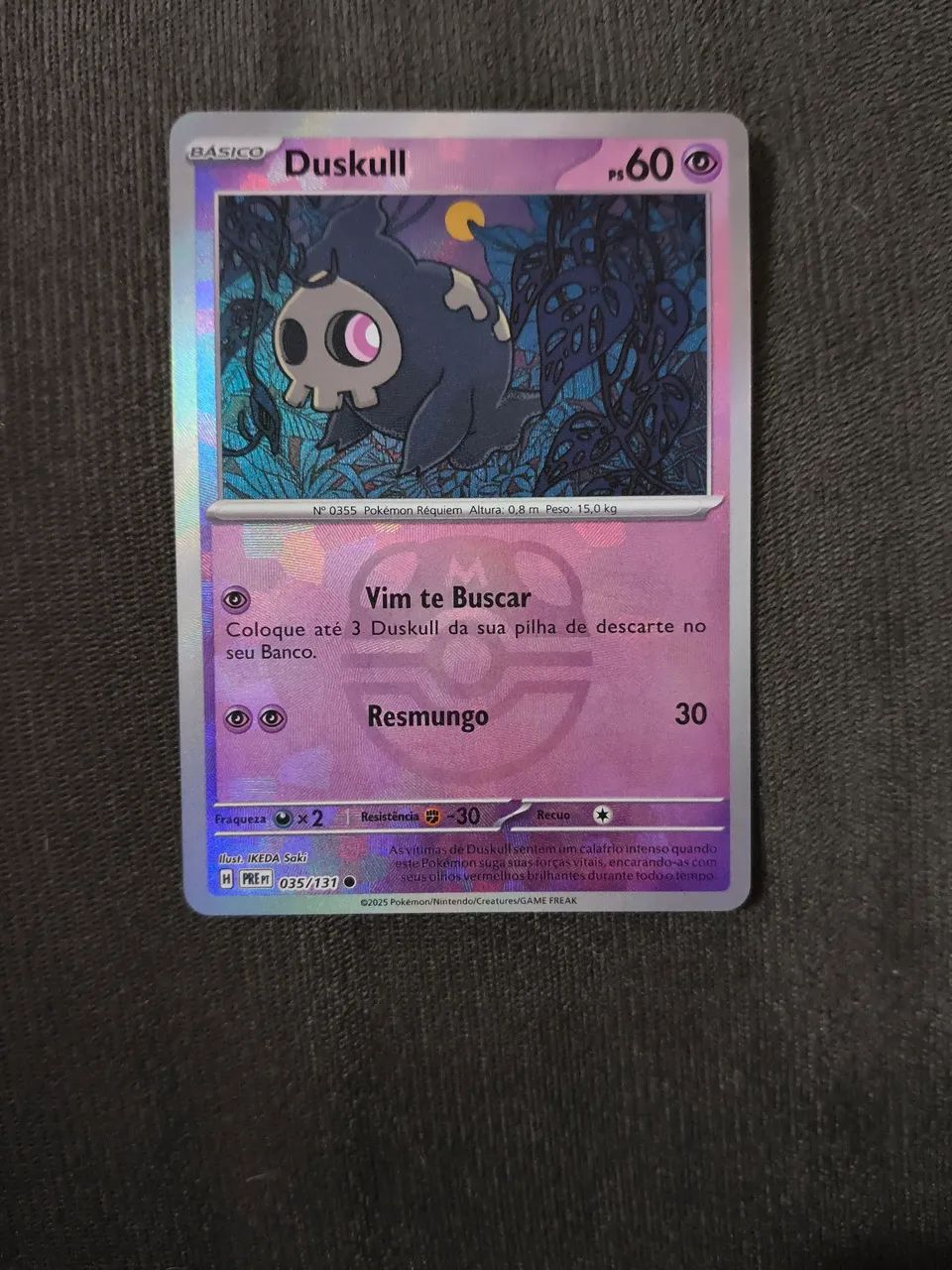 Carta pokemon duskull masterball