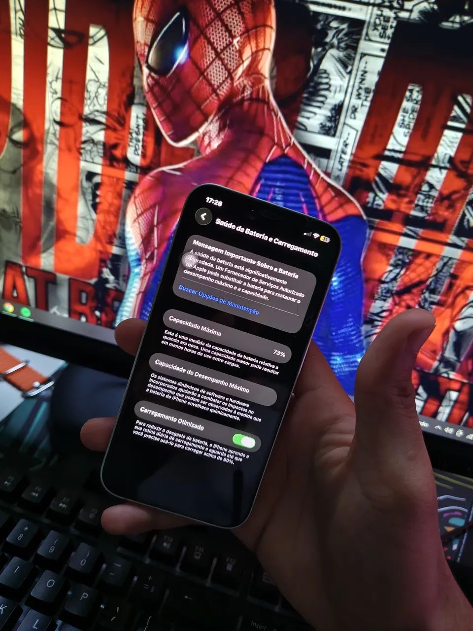 **? iPhone 12 64GB - Excelente Desempenho e Qualidade Apple Bateria 73% trinco película  - Foto 3