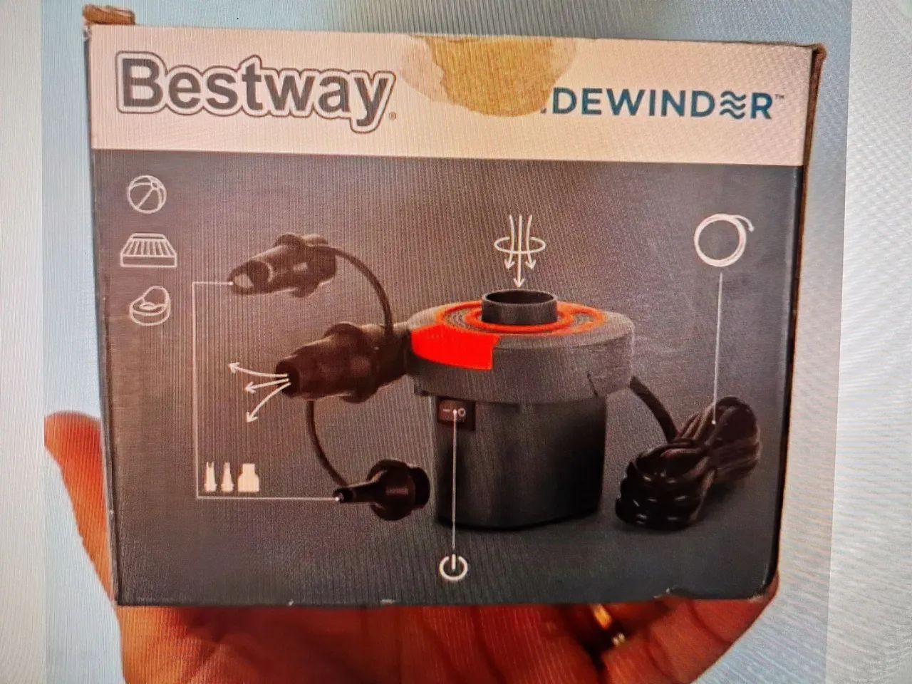 Bomba de ar elétrivoltagem Sidewinde Bestway para colchão e outros. - Foto 3