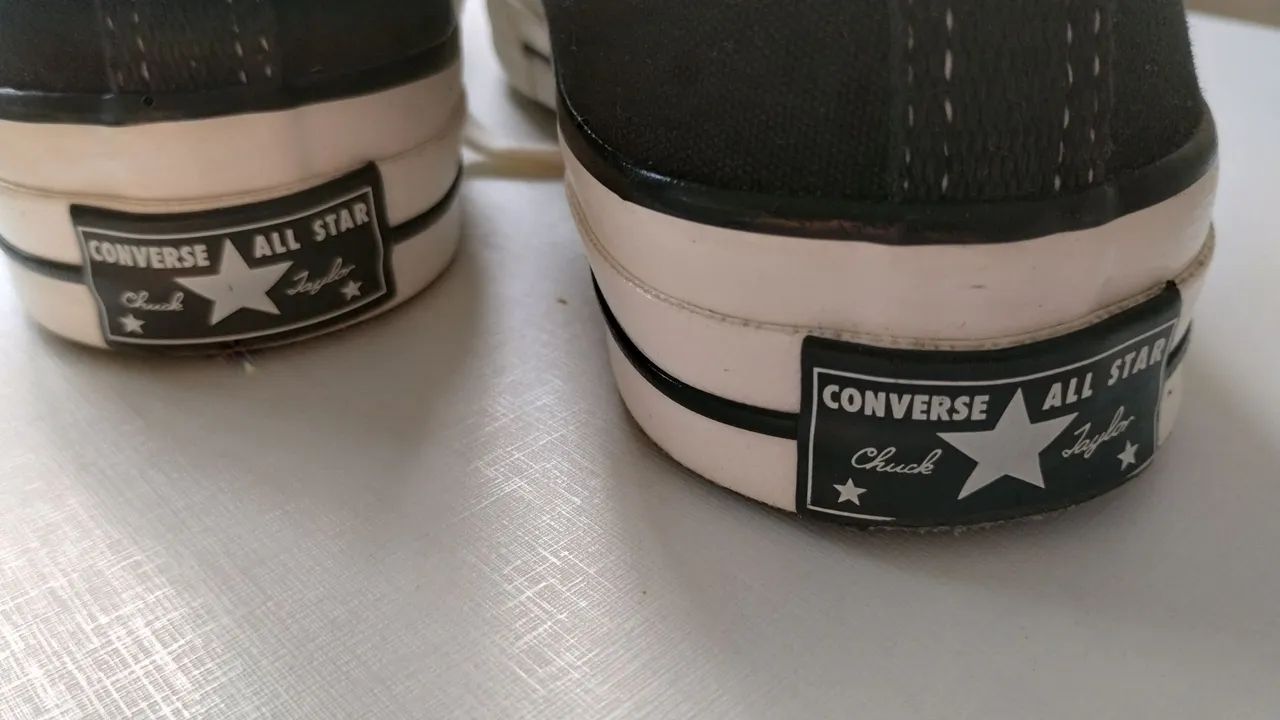 Tênis Converse Chuck 70 Hi Vintage Preto e Branco - Foto 3