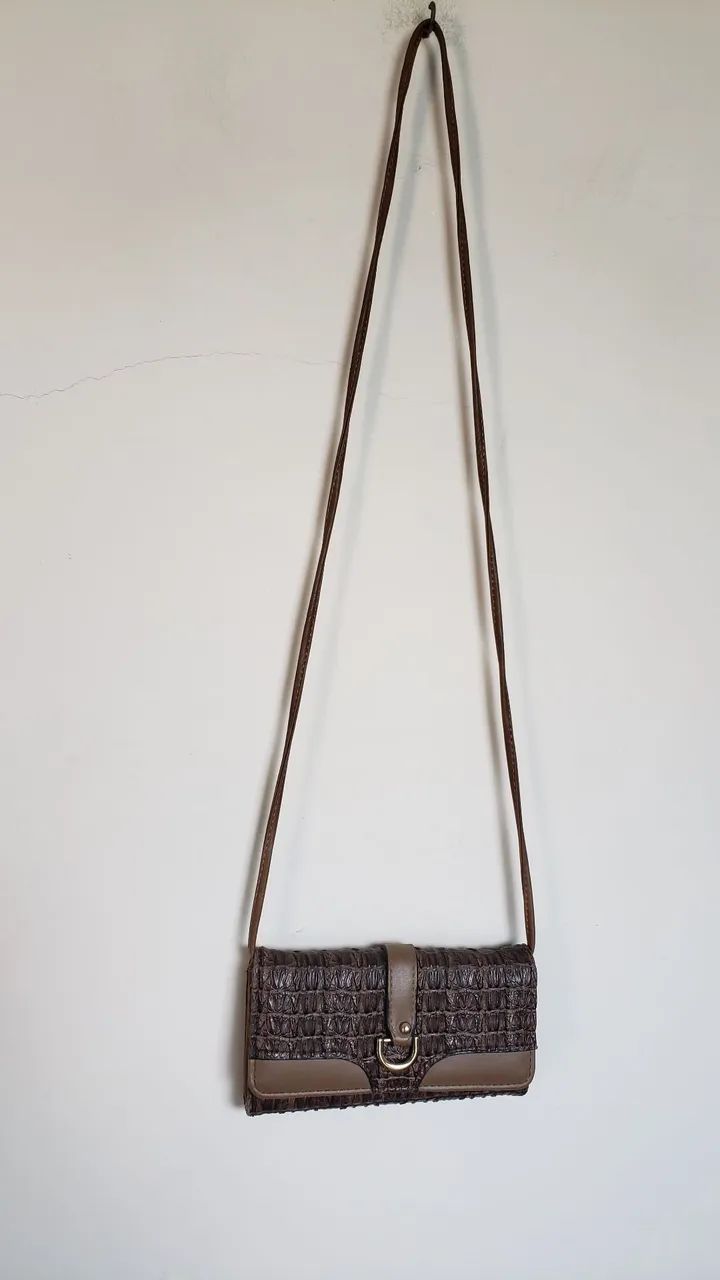 BOLSA CARTEIRA LACE LORE COURO CROCO 