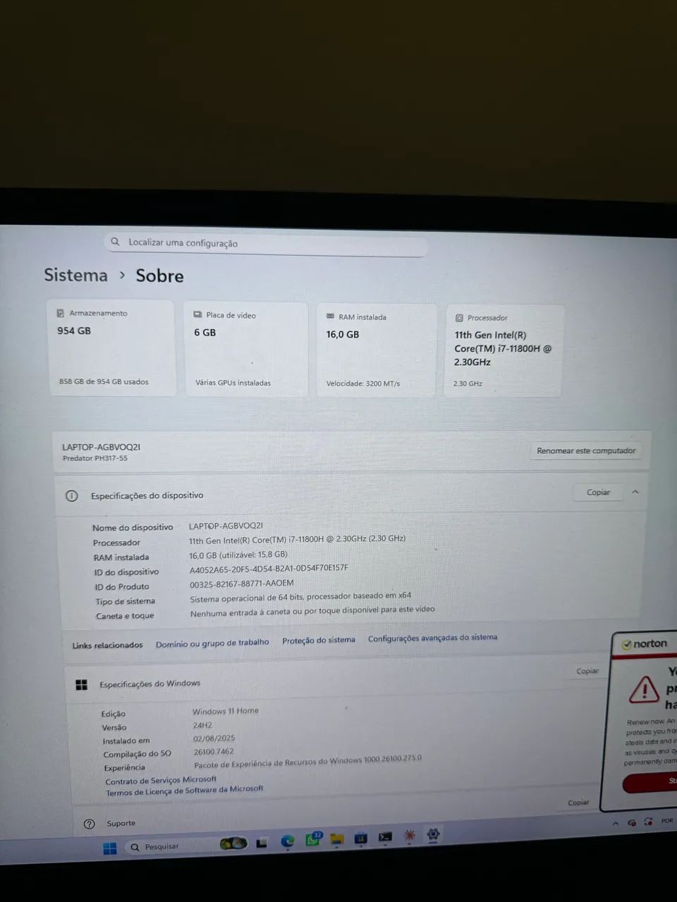 NOTEBOOK GAMER ACER PREDATOR HELIOS 300 PH317-55 - Foto 4