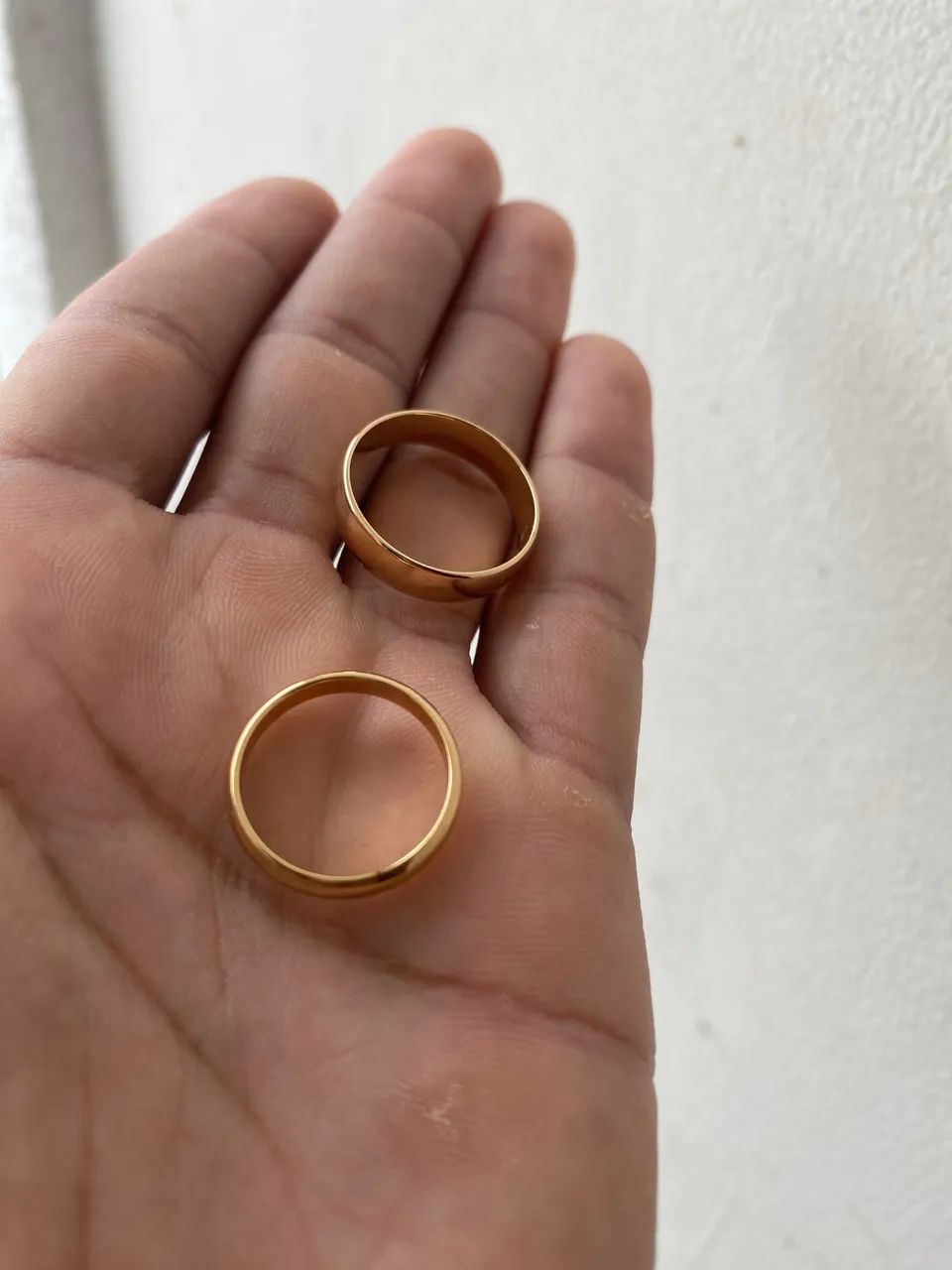 Par de alian ça banhado a 18K - Foto 2