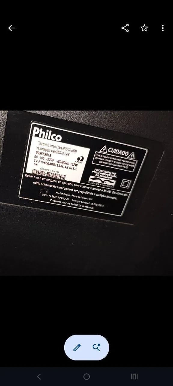 TV 65 polegadas Philco com caixa - Foto 2