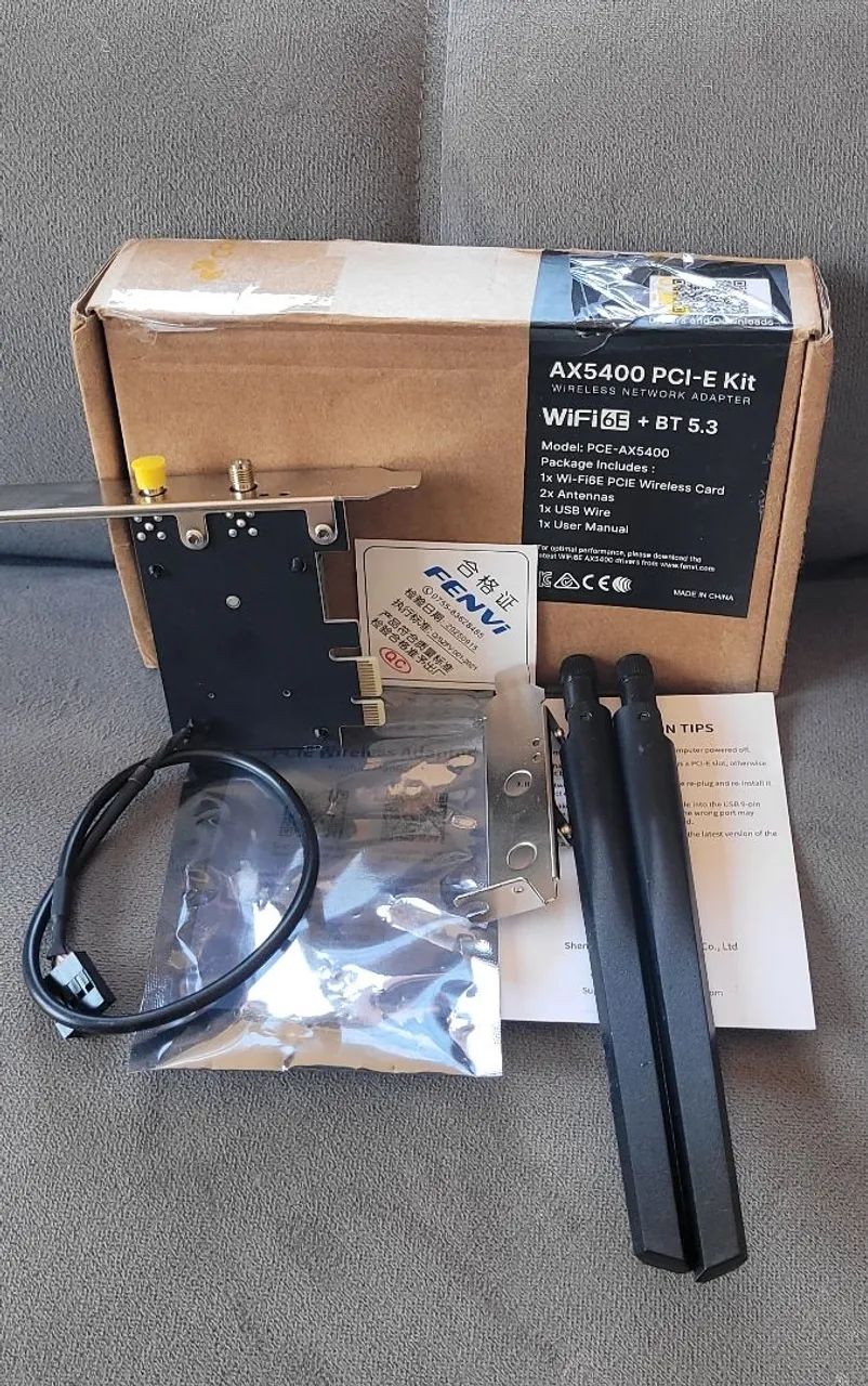 Placa PCI-E WiFi 6E AX5400 + Bluetooth 5.3 | Intel AX210 | 5374Mbps | Windows 10/1 - Foto 3