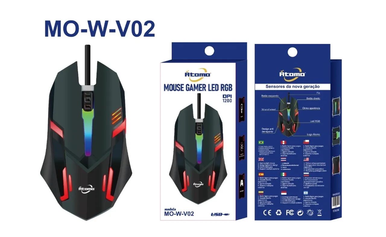 Mouse com fio Atomo - Promoção só hoje!!! - Foto 2