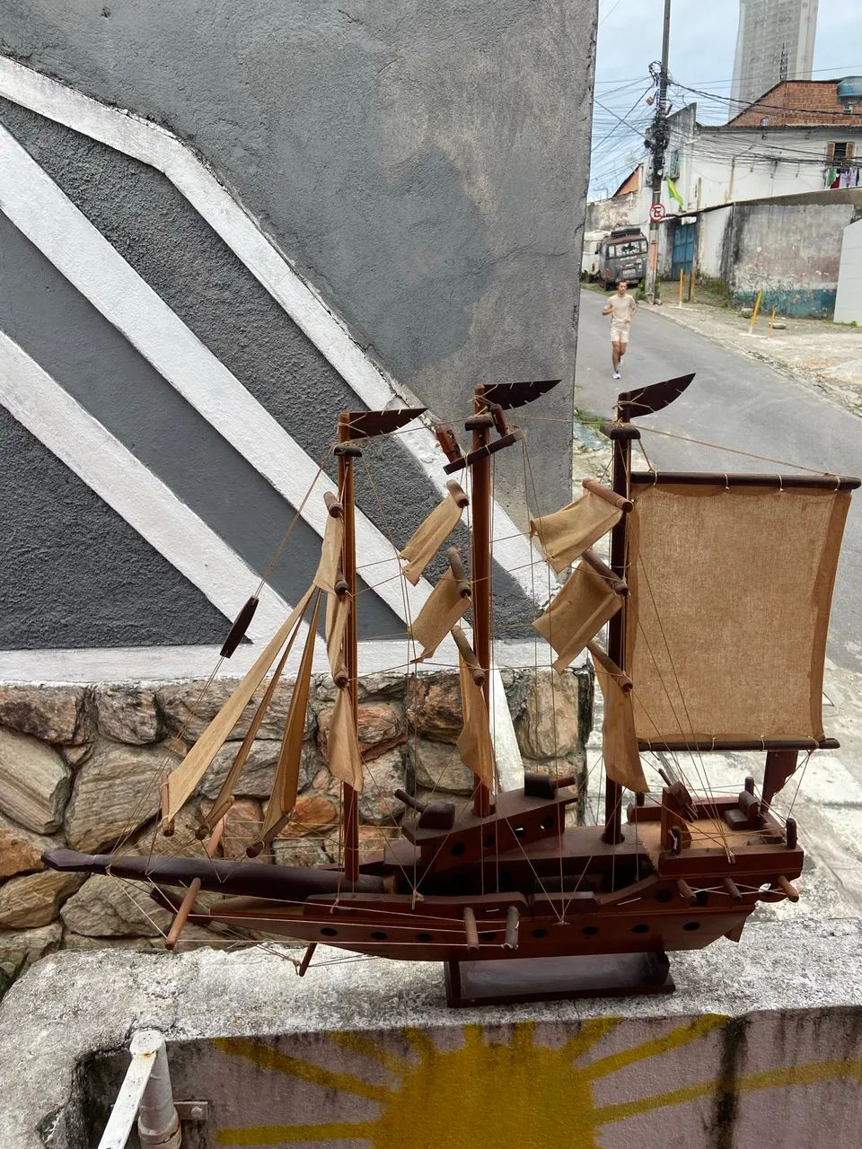 Barco de madeira artesanal  - Foto 3
