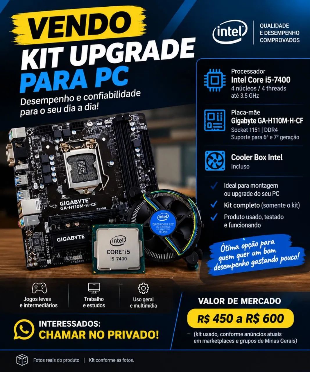 Kit Placa mãe + processador  - Foto 4