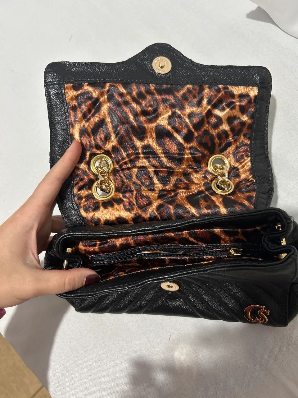 Bolsa Carmen Steffens Preta - Foto 5