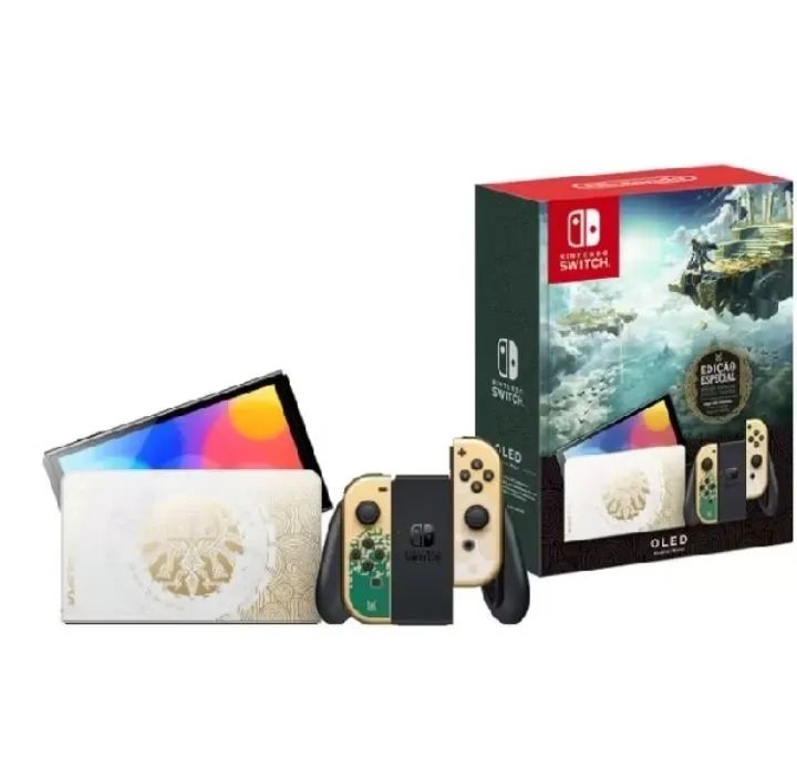 Nintendo Switch OLED edição especial Zelda - Consoles de Vídeo Nintendo Switch OLED edição especial Zelda - Consoles de Vídeo