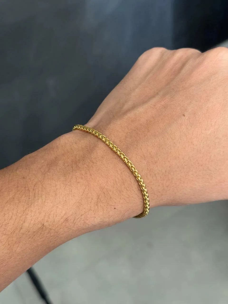 Kit corrente e pulseira bh a ouro - Foto 2