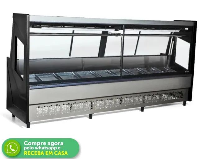 Balcão de Açougue 3M Vidro Reto Polar