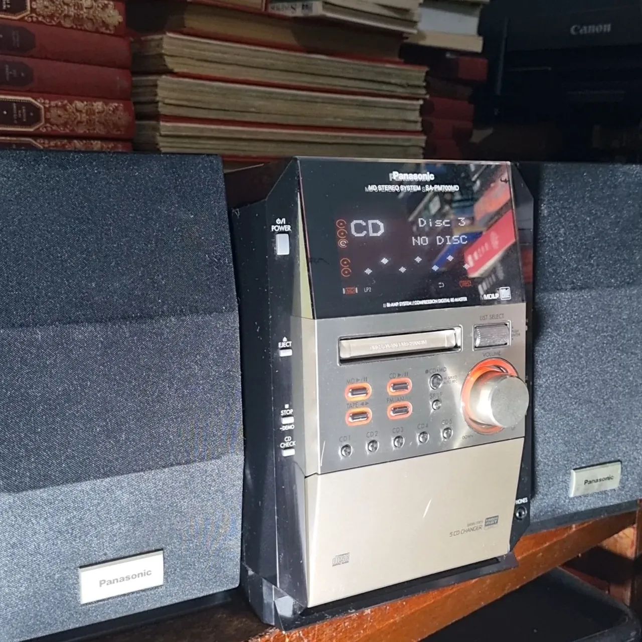 Panasonic SA PM 700 MD Som Importado Micro System Japão MINI DISC
