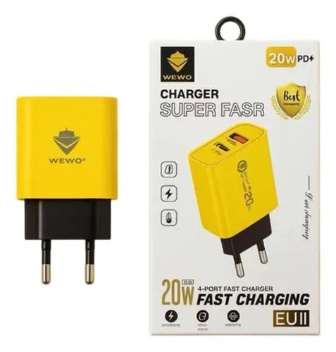 Carregador turbo 20w celular USB 