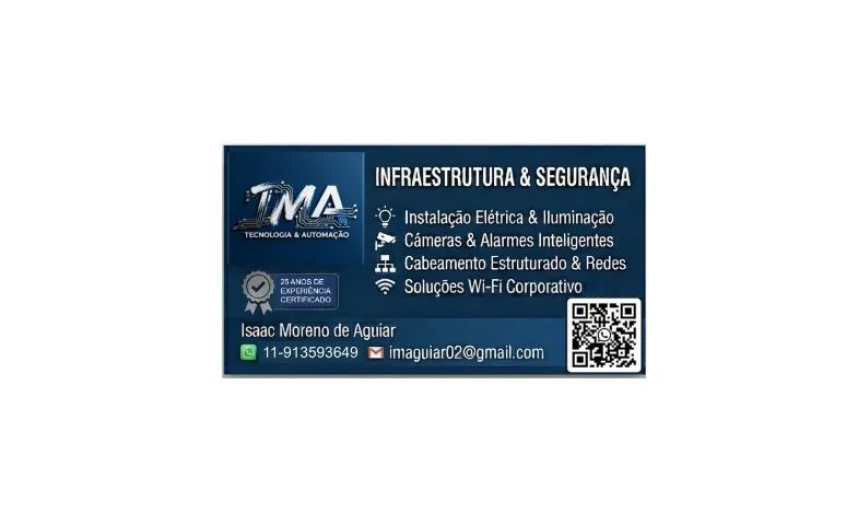Instalação de Câmeras, centrais de Alarme, manutenção e instalação Elétrica em geral