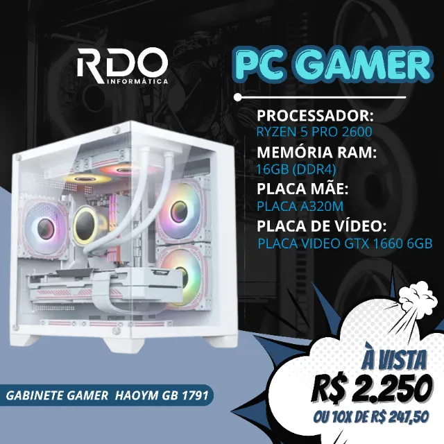 自作PC　RYZEN5 2600X・8GB・128GB・GTX950・WIN11 Computador Gamer - Ryzen 5 Pro 2600 - 16gb ddr 4 - Ssd 480 - Gtx