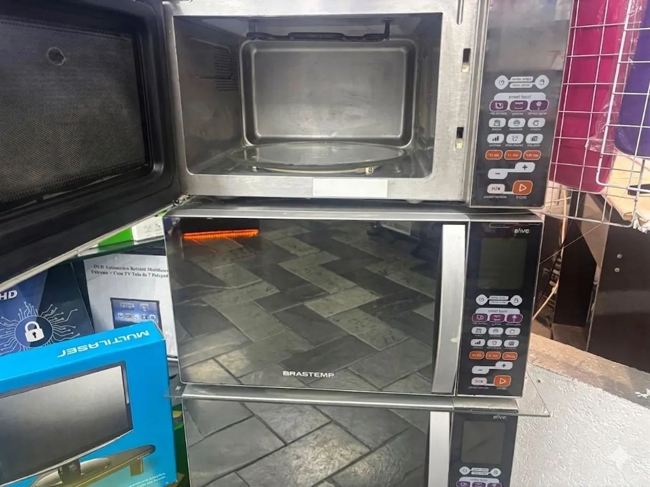 Microondas de inox R$399,90 Com garantia e Parcelamento 