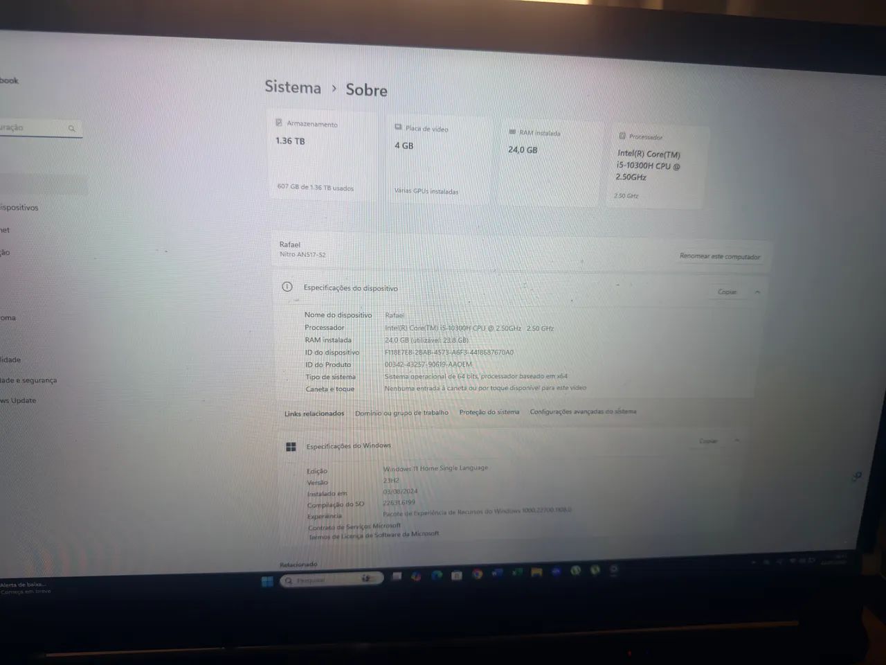 Acer Nitro AN517-52  17 Polegadas - Foto 3