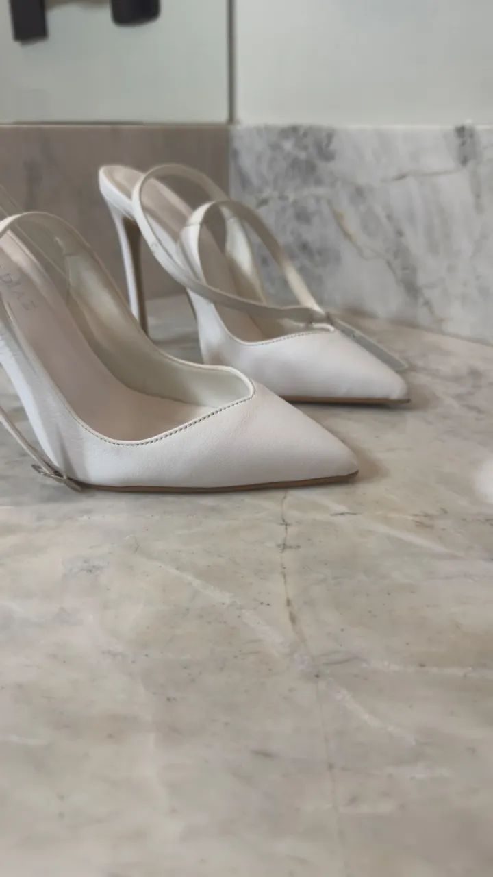 Scarpin sapato noiva branco - Foto 5