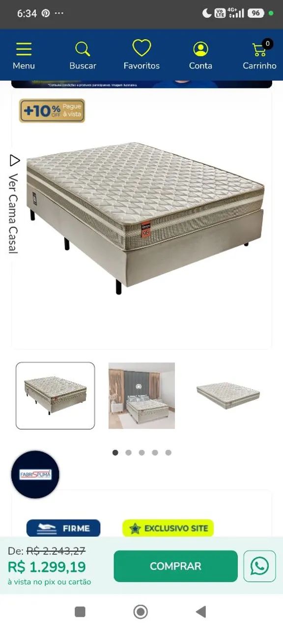 Cama box fabrispuma 