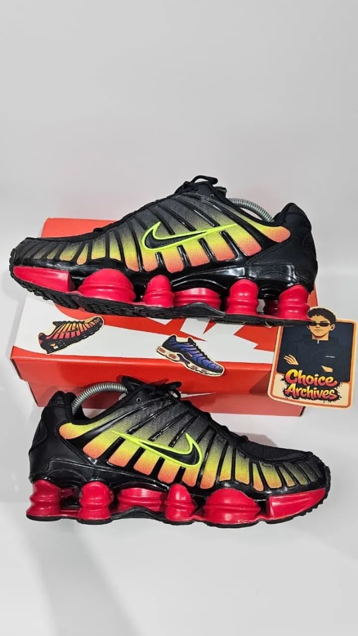 Nike Shox TL - Black Volt Fire Red - Foto 2
