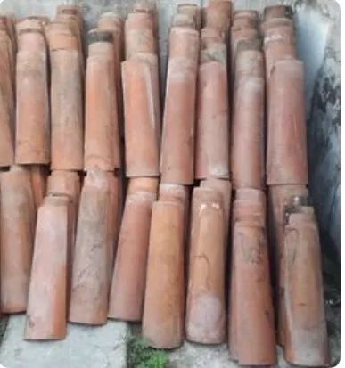 Slightly used ceramic roof tiles