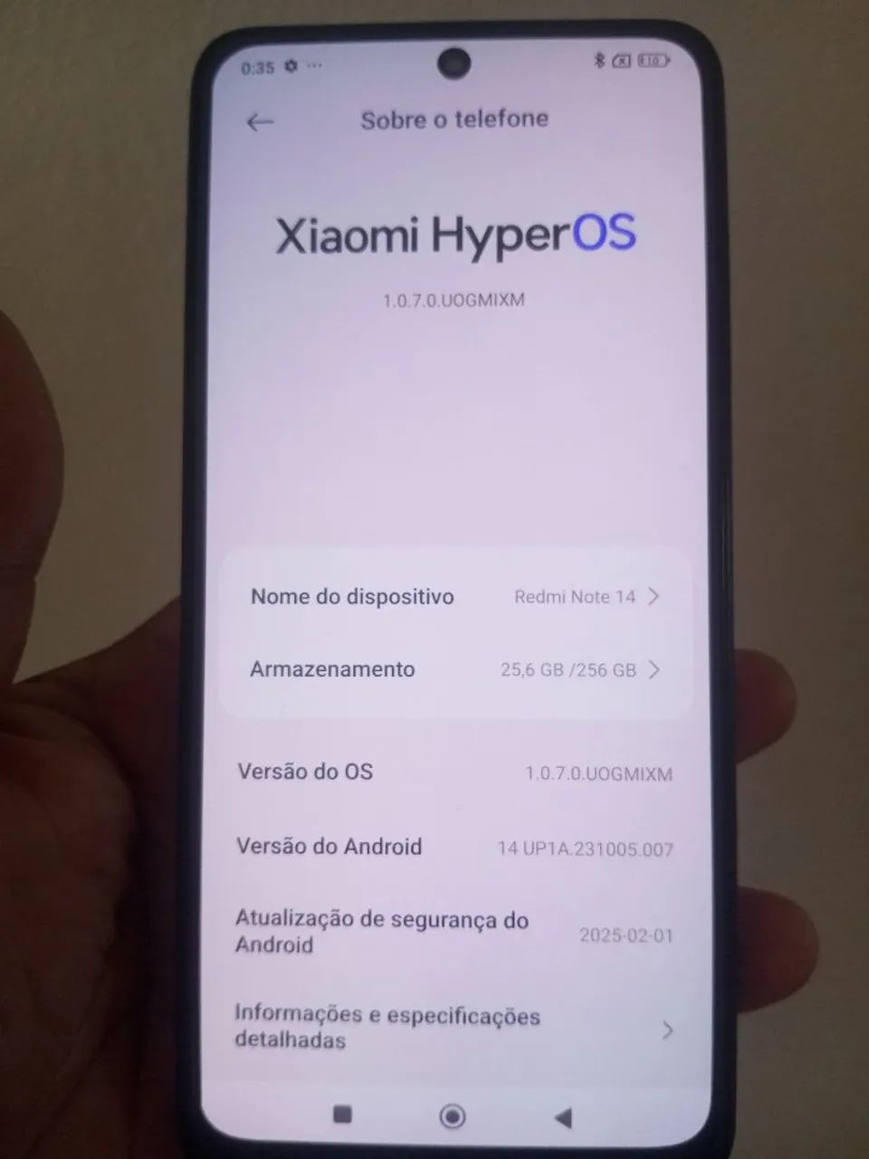 vendo celular Redmi note 14 256gb 12 ram com cabo do carregador  - Foto 2