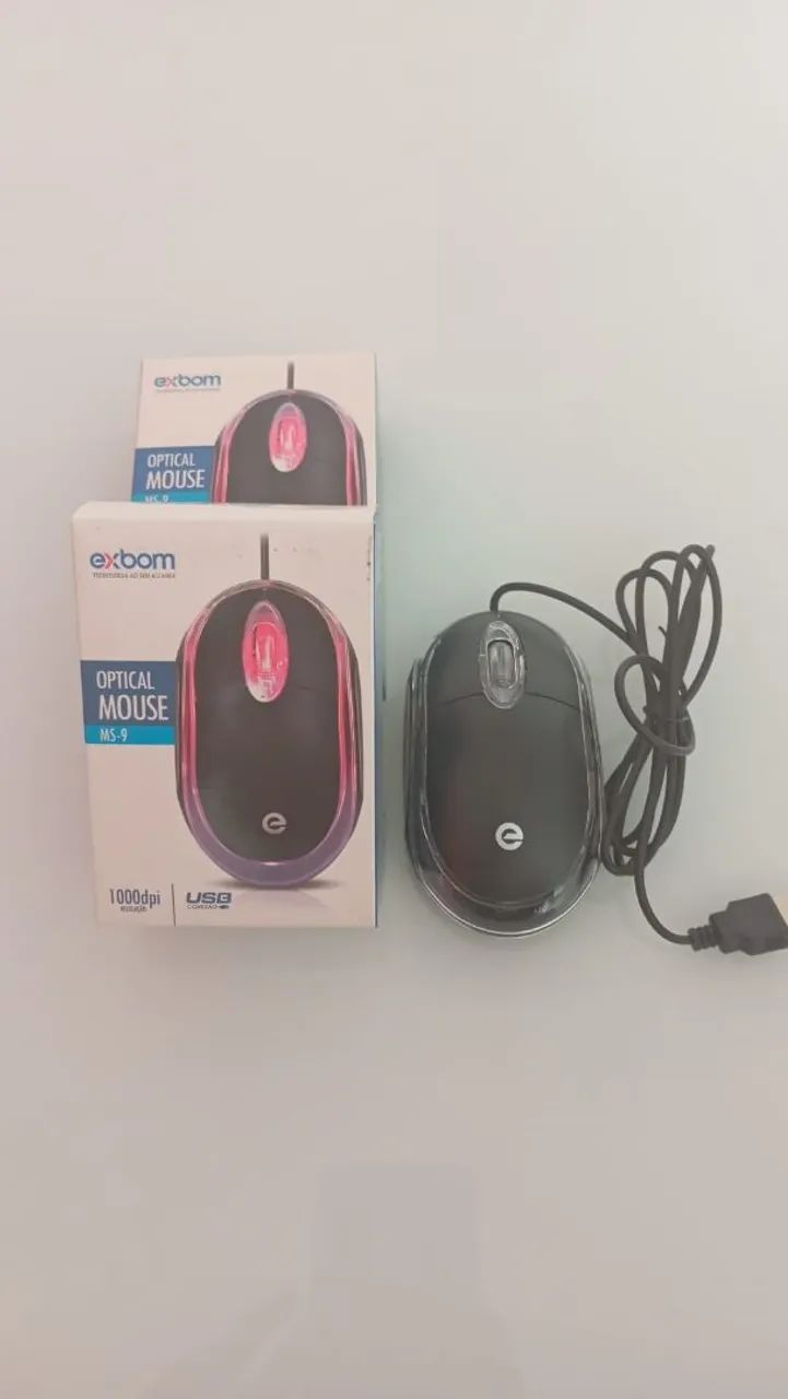  mouse óptico USB da marca Exbom