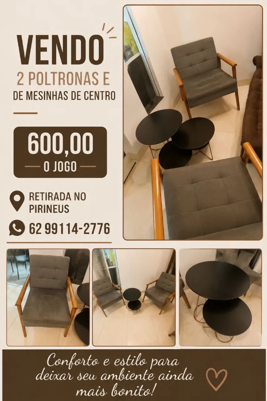 Poltronas e Mesinhas de centro