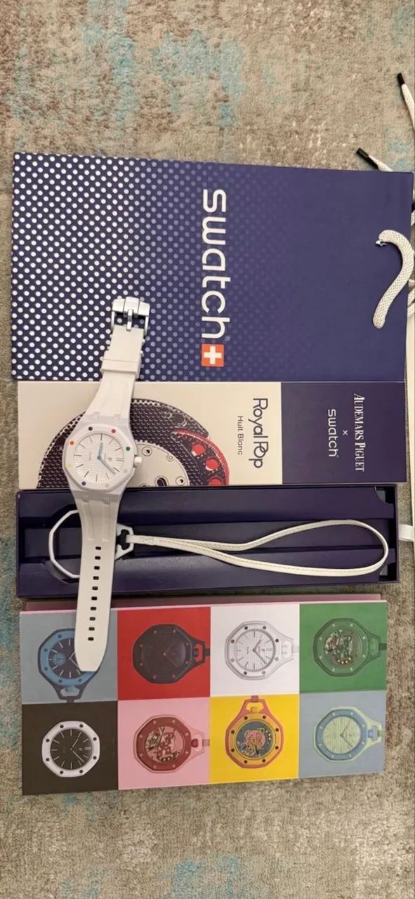 relógio de bolso Audemars Piguet x Swatch Royal Pop Huit Blanc