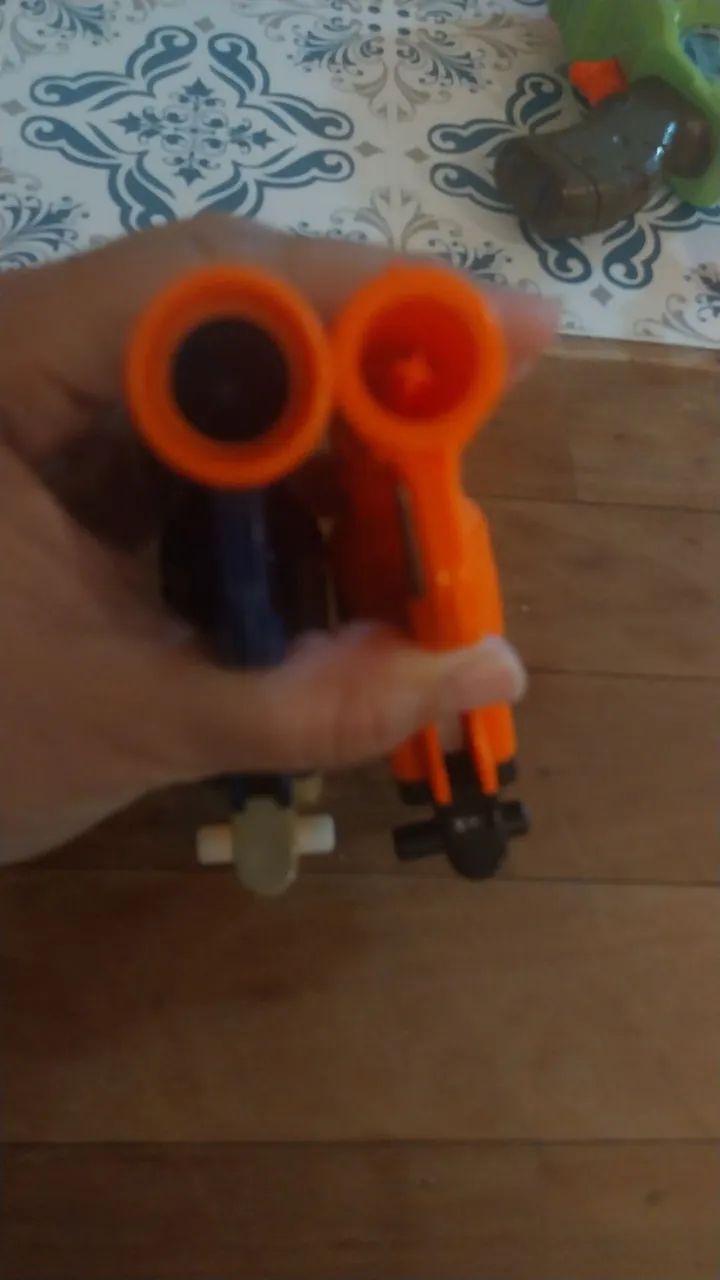 Nerf Jolt laranja usada. Ar comprimido  - Foto 3