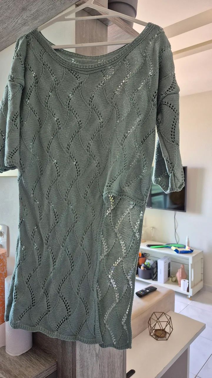 Blusa assimétrica tricô 