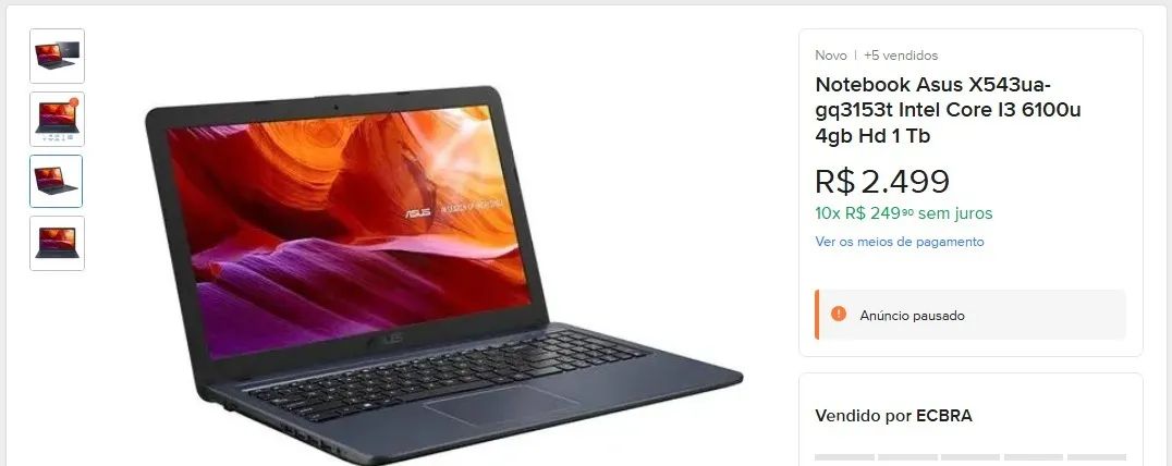 Notebook Asus X543ua-gq3153t Intel Core I3 - Foto 4