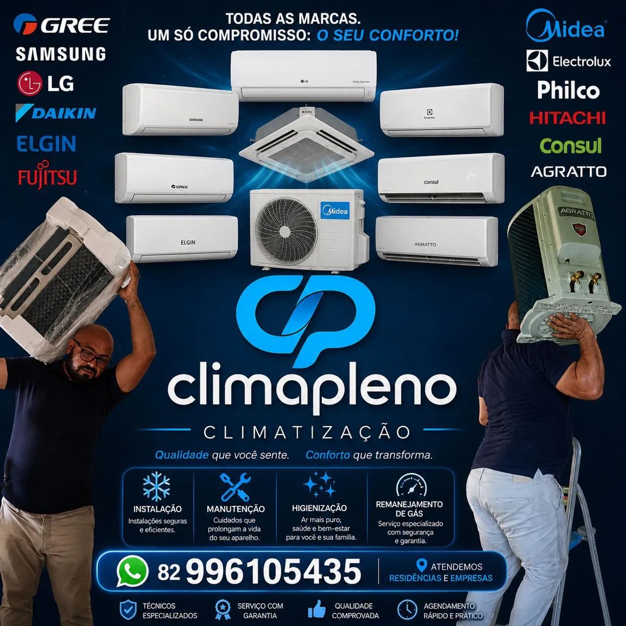 Instalação e manutenção de Ar Condicionado 