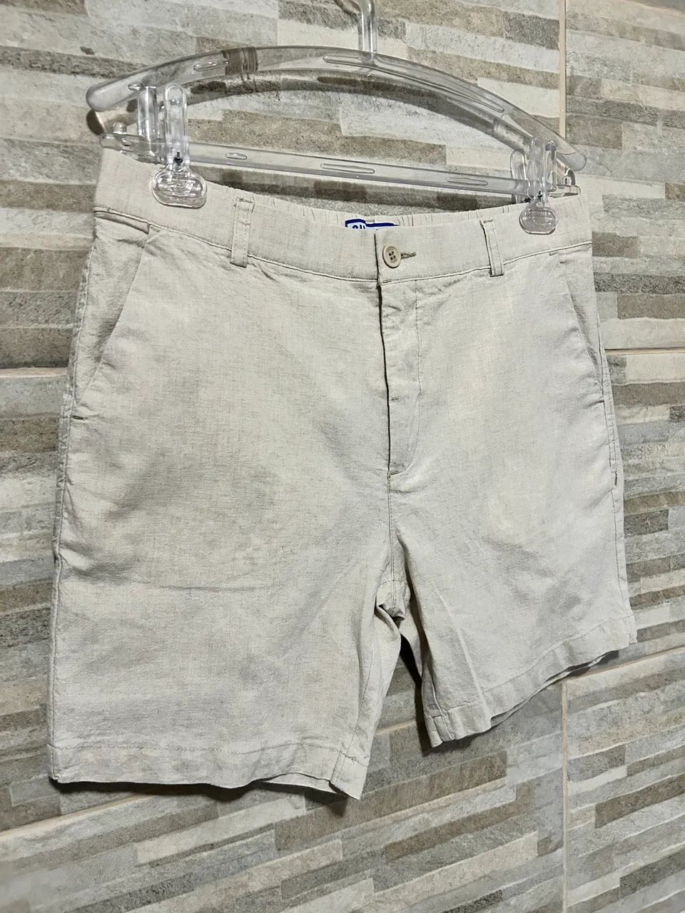 Short de linho bege Short? Co G - Foto 4