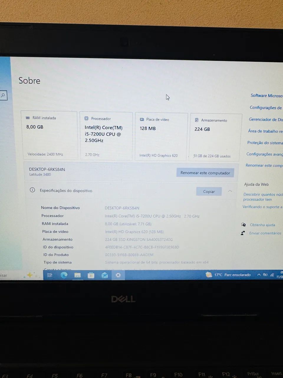 Notebook Dell I5 7ªGer - Foto 4