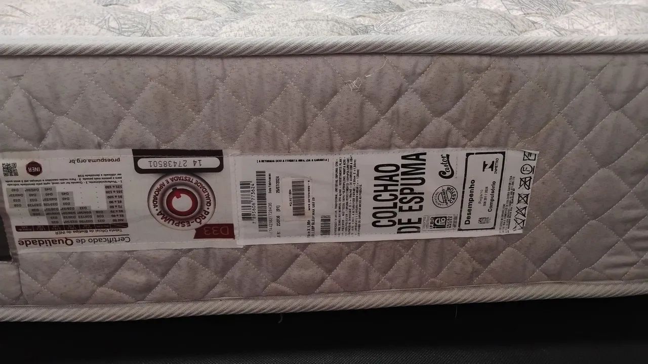 Cama e colchão Castor Queen Casal com box baú semi novo - Foto 4